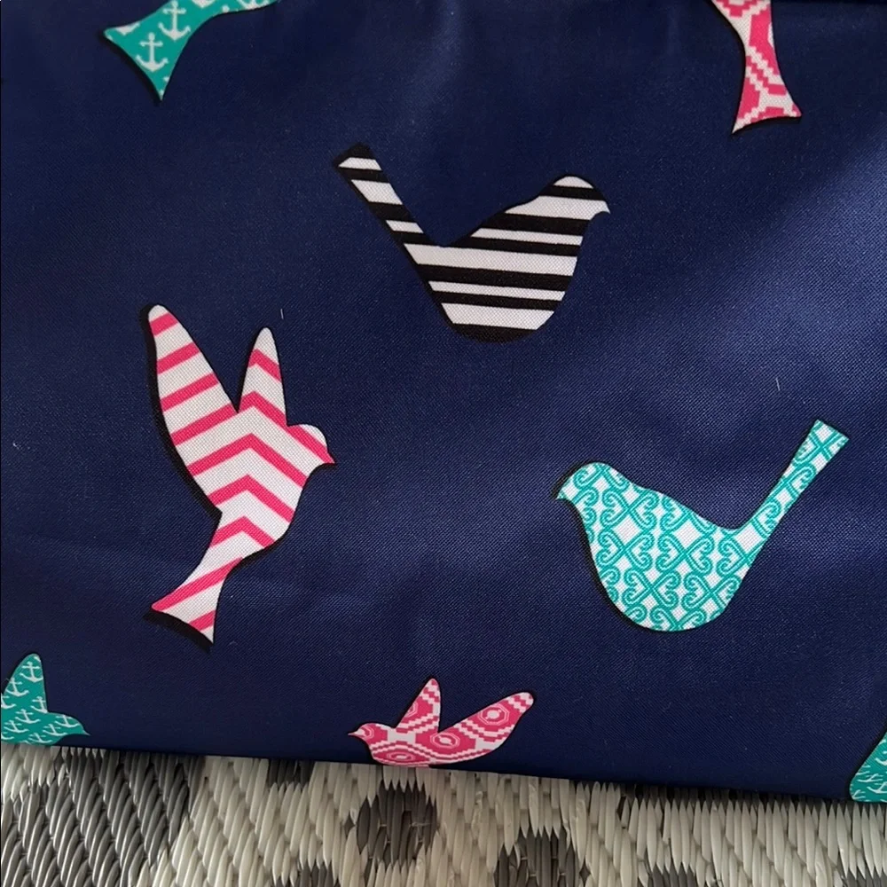 Navy Travel Organizer with Animal Print